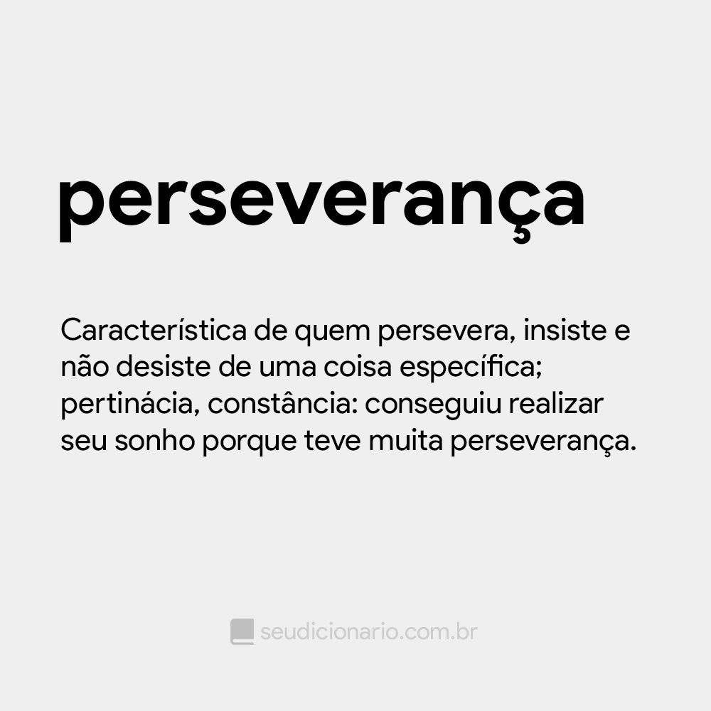 perseverança
