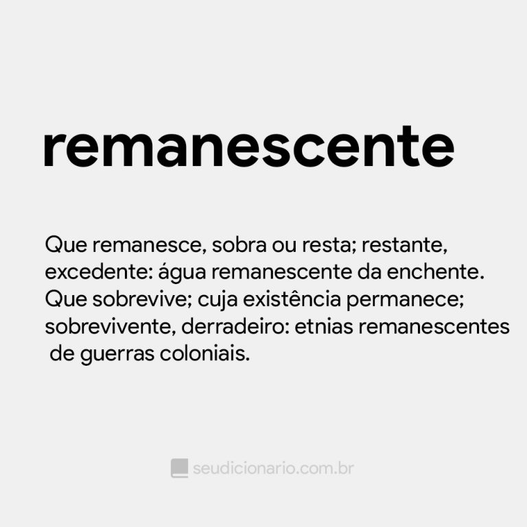 Remanescente - Seu Dicionário