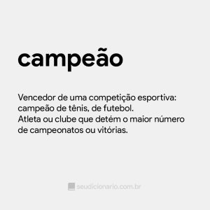 Campeão - Seu Dicionário