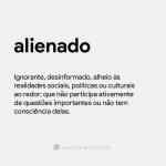 Alienado - Seu Dicionário
